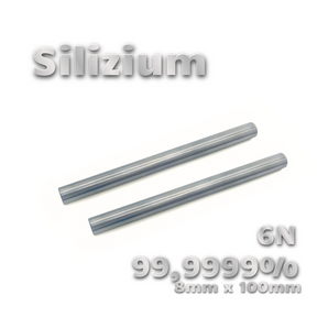 Silizium 6N XXL-Elektroden 99,9999% Ø8mm x 100mm (1 Paar)